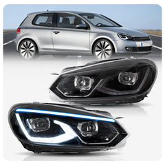 VLAND LED Headlights For 2009-2014 Volkswagen Golf 6 MK6(Europe is 2008-2012)
