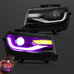 VLAND RGB style LED Headlights For Chevrolet Camaro 2014 2015