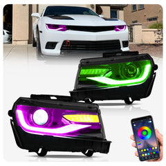 VLAND RGB style LED Headlights For Chevrolet Camaro 2014 2015