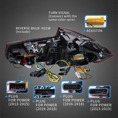 VLAND LED Tail Lights For 2012-2019 BMW 3 Series F30
