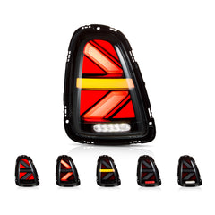 VLAND LED Taillights For 2007-2013 Mini Cooper(Hatch) R56 R57 R58 R59 With Amber Sequential Turn Signal