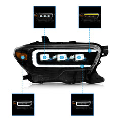 VLAND LED Matrix Projector Headlights For 2016-2023 Toyota Tacoma