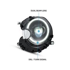 VLAND LED Headlights For 2007-2013 Mini Cooper 2th Gen(R55 R56 R57 R58 R59)