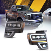 VLAND LED Matrix Projector Headlights For Ford F150 2009-2014