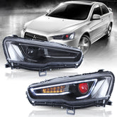 VLAND LED Headlights Audi Style For 2008-2017 Mitsubishi Lancer & EVO X