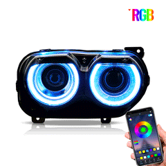 VLAND RGB DRL LED Headlights For Dodge Challenger 2015-2024