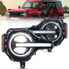 VLAND RGB LED Projector Headlights For 2021-2024 Ford Bronco