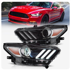 VLAND Headlights For 2015 2016 2017 Ford Mustang (S550)