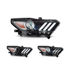 VLAND Headlights For 2015 2016 2017 Ford Mustang (S550)