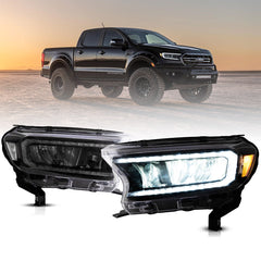VLAND LED Reflection Bowl Headlights For Ford Ranger 2016-2022
