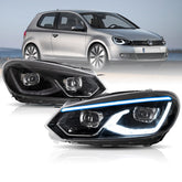 VLAND LED Headlights For 2009-2014 Volkswagen Golf 6 MK6(Europe is 2008-2012)
