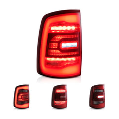 Vland LED Tail Lights For Dodge Ram 4th Gen 09-18 With Red Sequential Turn Signal