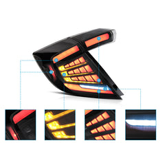 VLAND LED Taillights For 2016-2021 Honda Civic with start-up animation