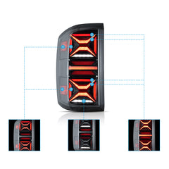 VLAND LED Tail lights For 2014-2018 Chevrolet Silverado 1500 2500HD 3500HD