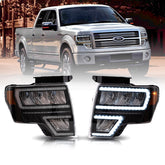 VLAND LED Reflection Bowl Headlights For 2009-2014 Ford F150