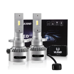 VLAND 2PCs D2S/H7/9005 LED Headlight Bulbs 35W 6000K Super Bright
