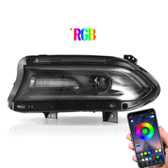 VLAND LED Headlights For 2015-2023 Dodge Charger RGB Style