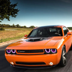 VLAND LED Halo Headlight(RGB) And Taillight Kit For Dodge Challenger 2008-2014