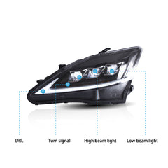 VLAND LED Headlights For Lexus IS250 350 ISF 2006-2013