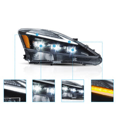 VLAND LED Headlight And Taillight Kit For 2006-2013 Lexus IS350 250 ISF Suits