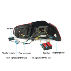 VLAND LED Tail Lights For Volkswagen Golf 6 MK6 2008-2013