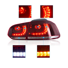 VLAND LED Tail Lights For Volkswagen Golf 6 MK6 2008-2013