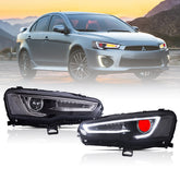 VLAND LED Headlights Audi Style For 2008-2017 Mitsubishi Lancer & EVO X