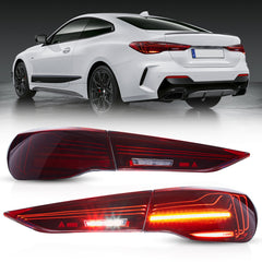 VLAND LED Taillights CSL Style For 2021-2024 BMW 4-Series M4 G22/G23/G26/G82/G83