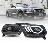 VLAND LED Headlights for Ford Mustang 2010-2014 with Sequential Turn Signals