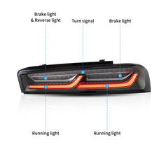 VLAND LED Tail Lights For Chevrolet Camaro Chevy 2016-2018