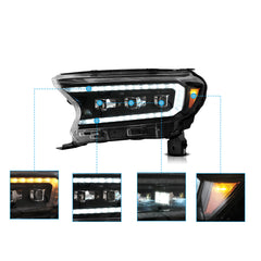VLAND LED Matrix Headlights for Ford Ranger 2016-2022