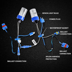 VLAND 2PCs D2H/H7 Xenon Bulbs Conversion HID KIT with Ballast 12V 35W 55W 6000K