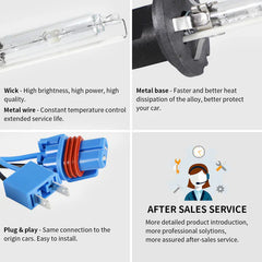 VLAND 2PCs D2H/H7 Xenon Bulbs Conversion HID KIT with Ballast 12V 35W 55W 6000K