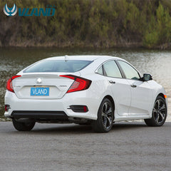 VLAND LED Smoked Tail Lights For Honda Civic 10th Gen 2016-2018 4PCS