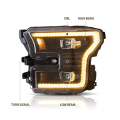VLAND LED Headlights For Ford F150 2015-2017