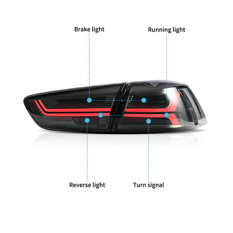 VLAND LED Tail Lights For Mitsubushi Lancer / EVO X 2008-2017