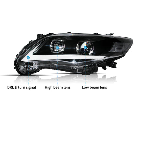 VLAND LED  Headlights for Toyota Corolla(E140/E150)  2011-2013