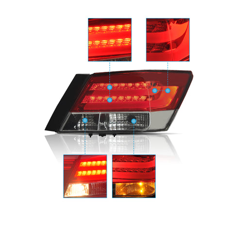 VLAND LED Tail Lights for Honda Accord 2008-2012 LED Rear Light [2PCS]