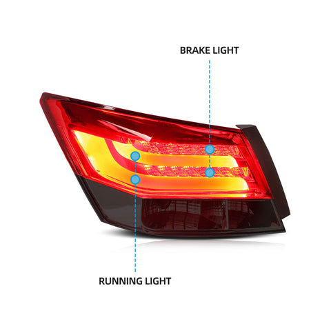 VLAND LED Tail Lights for Honda Accord 2008-2012 LED Rear Light [2PCS]
