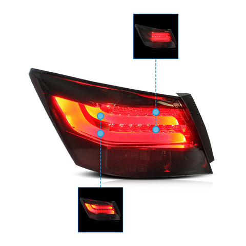 VLAND LED Tail Lights for Honda Accord 2008-2012 LED Rear Light [2PCS]