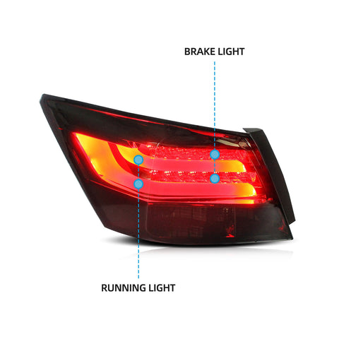 VLAND LED Tail Lights for Honda Accord 2008-2012 LED Rear Light [2PCS]