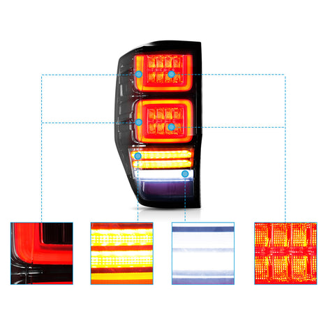VLAND LED Tail Lights For Ford Ranger T6 2012-2022 NOT Fits North American Model