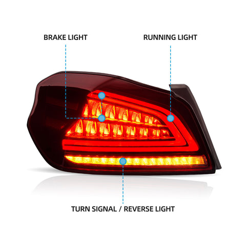 VLAND LED Tail Lights for 2015-2019 Subaru WRX & STI