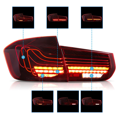 VLAND LED Taillights For 2012-2019 BMW 3 Series F30 M3 F80 Laser DRL