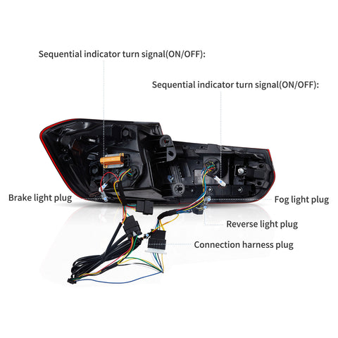 VLAND LED Taillights For 2012-2019 BMW 3 Series F30 M3 F80 Laser DRL
