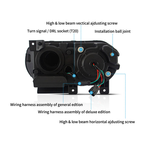 VLAND LED Headlights For Dodge Challenger 2008-2014