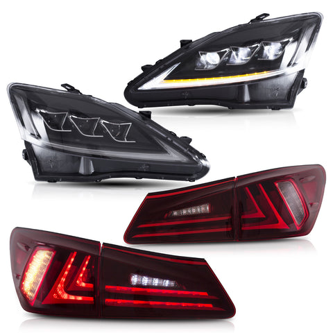 VLAND LED Headlighs AND Tail Lights For 2006-2013 Lexus IS350 250 ISF Suits