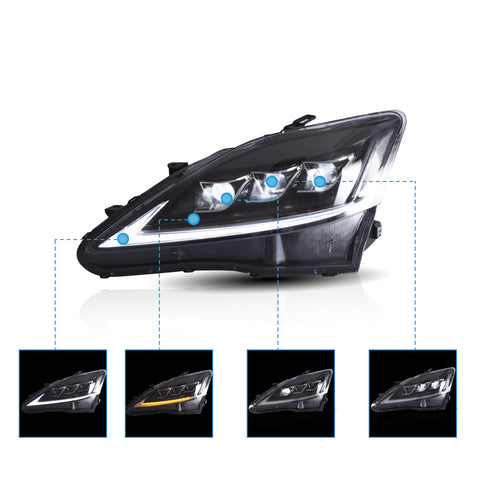 VLAND LED Headlights For Lexus IS250 350 ISF 2006-2013