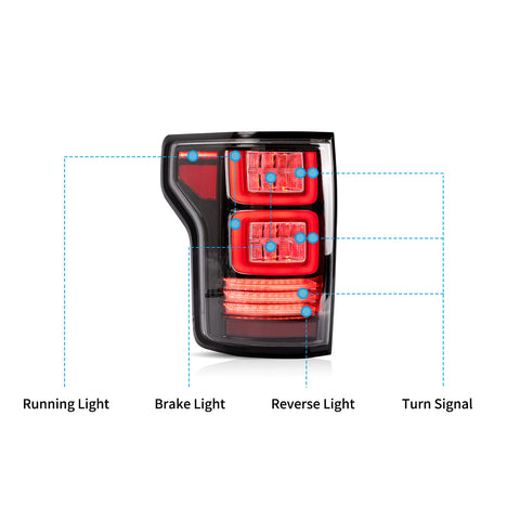 VLAND LED Tail Lights For Ford F150 2015-2020