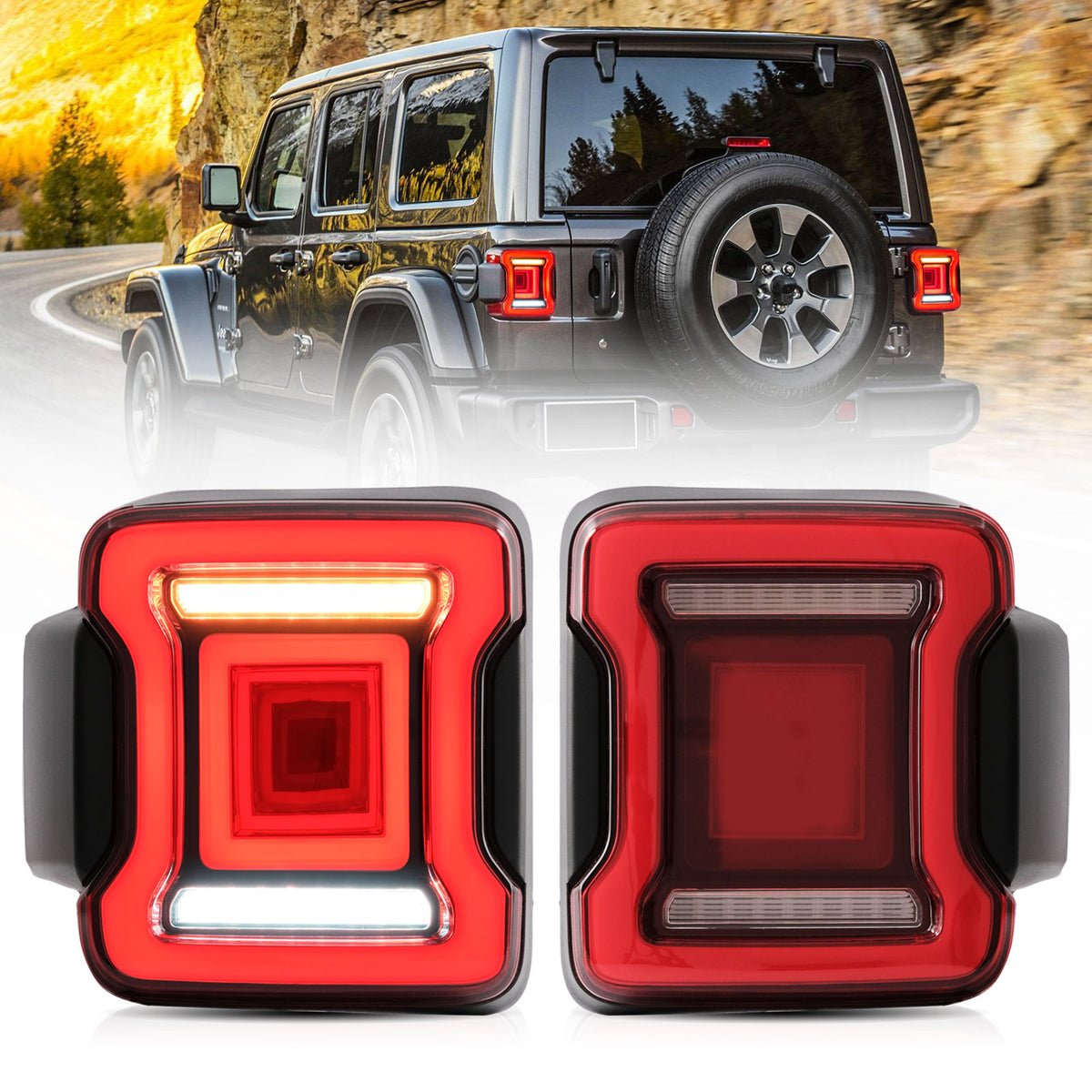 VLAND LED Taillights For 2018-2023 Jeep Wrangler JL
